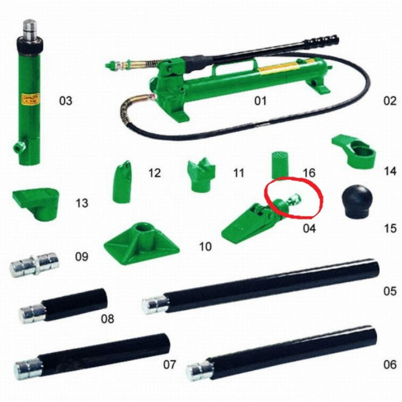 Hydraulic Ram Automotive Tools – Heavy Duty Hydraulic Fittings Jack Coupler – Easy Installation Replacement Part Connector Fitting – Durable  Resistant Metal – 1/4" Hydraulic Ram Coupler 4 and 10 Ton Porta Power Female Side
